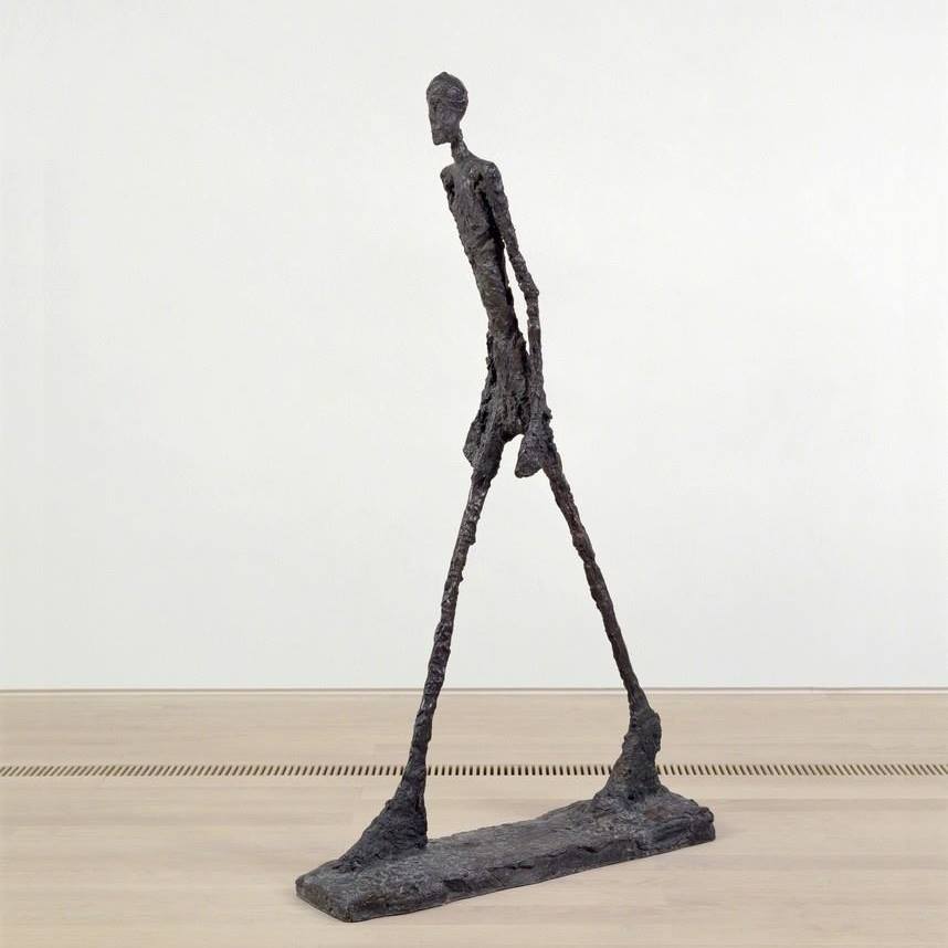 MonsterArt bronze walking man sculpture
